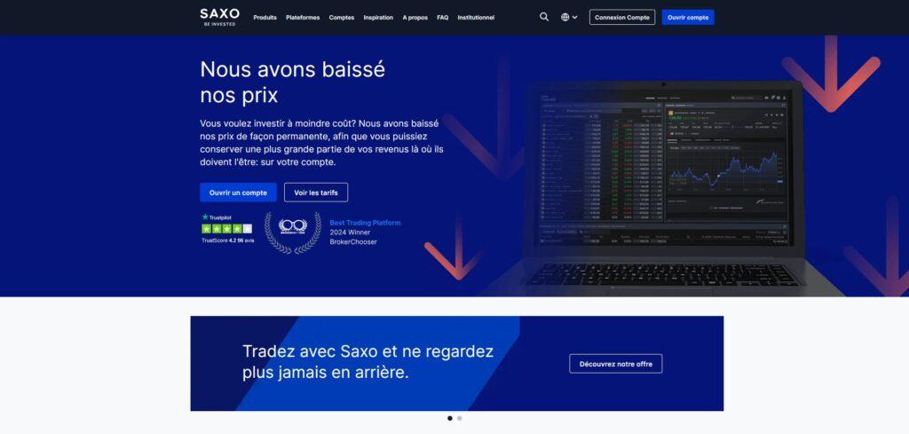 Saxo Bank est l'un des meilleurs courtiers en Suisse pour la bourse