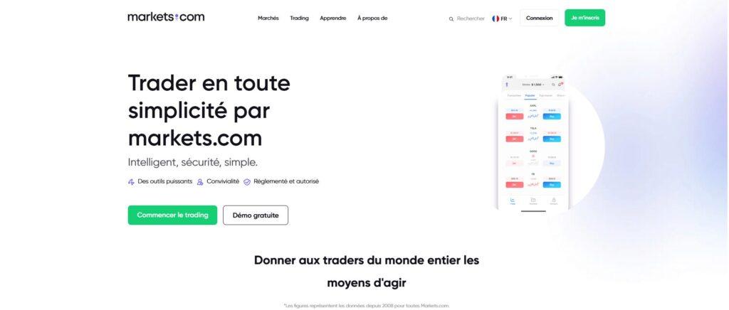 Markets.com fait partie des meilleurs courtiers en bourse à Maurice