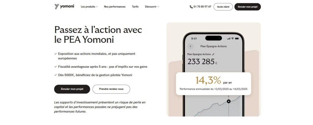 Yomoni est l'un des meilleurs PEA en gestion pilotée