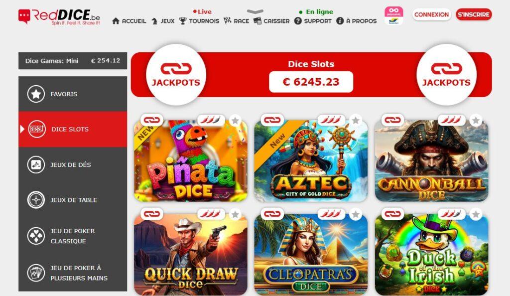 Avis Red Dice Belgique - Page d'accueil